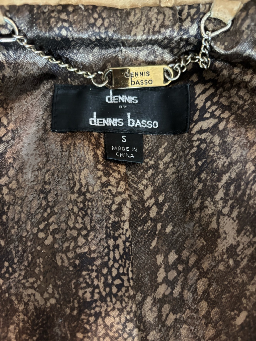 dennis basso Camel Suede Button-Front Trench Coat small in excellent condition - Picture 5 of 5